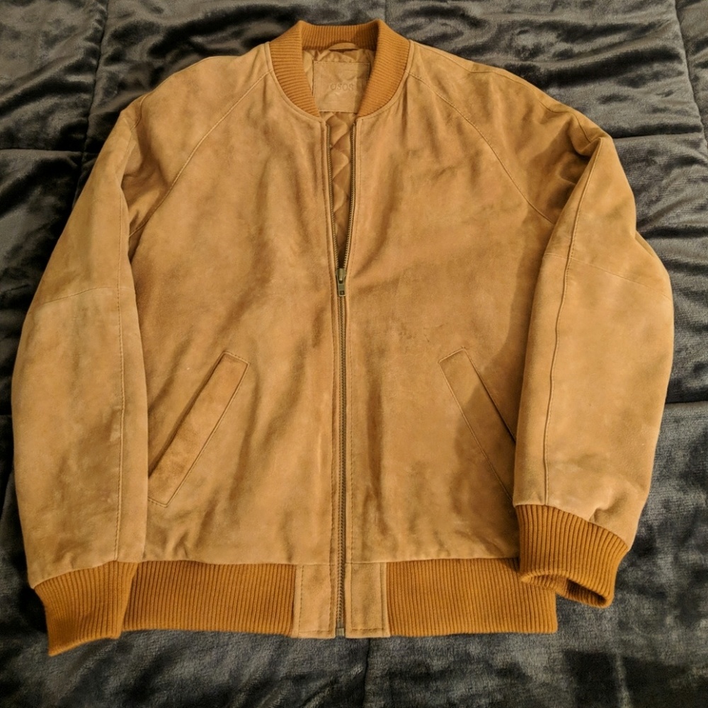 Suede Bomber Jacket